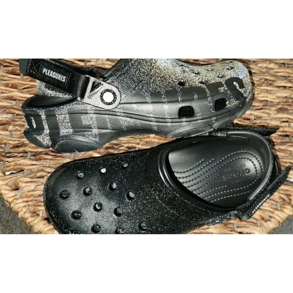 Crocs x Pleasures All Terrain Clog Reflective Black Men's 6 Women's 8